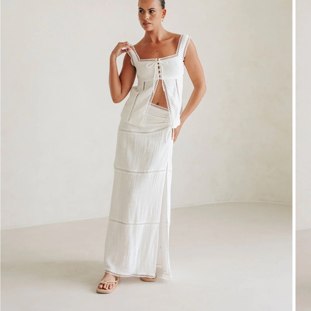 Sabo Skirt White Maxi Dress